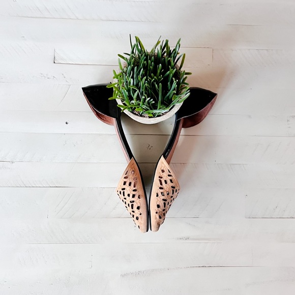 Jeffrey Campbell Ibiza Last D’orsay Boho Cutout Leather Flats Size 9 - Picture 4 of 14